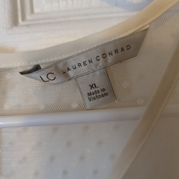 XL Lauren Conrad White/Cream Lace Tank - Picture 3 of 5